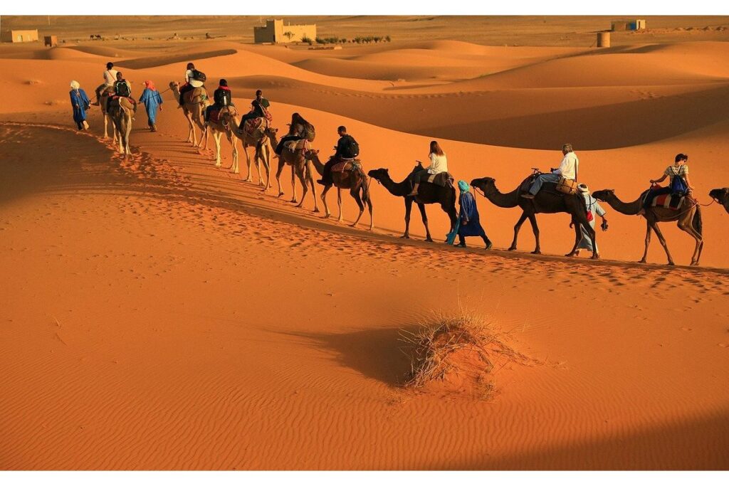 Paseos y rutas en camello por el desierto de Merzouga